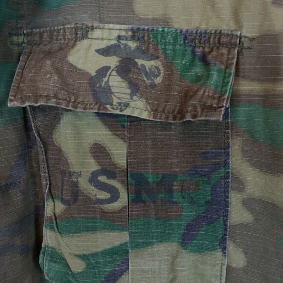 VTG Military USMC Shirt M RDF ERDL Camo 70s Jungle Coat Hot Weather Ripstop - Picture 5 of 15